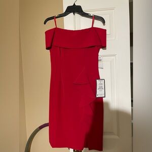 SLNY - Ruffled Off The Shoulder Cocktail and Party Dress - Never Wear - Size S